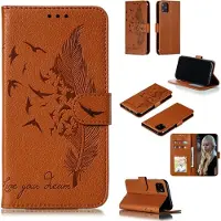 Mobigear Feather Bookcase voor Apple iPhone 11 - Bruin