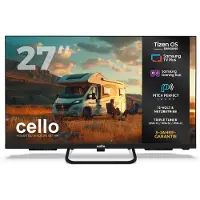 Cello 27-inch Smart LED TV voor kamperen met Tizen OS van Samsung, triple tuner, perfect geluid, 12V/24V/230V multi-voltage, ideaal voor campers en caravans