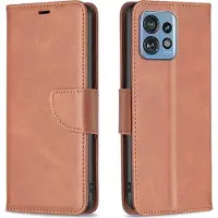 Mobigear Telefoonhoesje geschikt voor Motorola Edge 40 Pro Hoesje | Excellent Bookcase Portemonnee | Pasjeshouder voor 3 Pasjes | Telefoonhoesje voor Pinpas / OV Kaart / Rijbewijs - Bruin