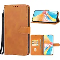 Mobigear Telefoonhoesje geschikt voor OPPO Reno 8T 5G Hoesje | Wallet Bookcase Portemonnee | Pasjeshouder voor 3 Pasjes | Telefoonhoesje voor Pinpas / OV Kaart / Rijbewijs - Bruin