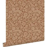 ESTAhome behang bloemmotief terracotta bruin - 50 x 900 cm - 139786