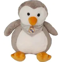 Real Madrid Pinguïn knuffel, 25 cm, beige. Beige, one size