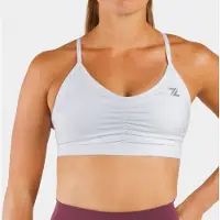 ZEUZ Dames Sport BH – Ruched Design – Fitness & Yoga - Wit - XS
