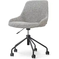 Nolon Nout-Isa Bureaustoel Grijs Blend - Zwart Onderstel - Burostoel - Japandi - Comfortabel