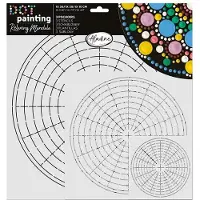Aladine creatieve sjablonen set mandala dot painting 3 stuks.