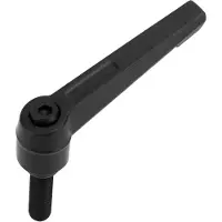 Intirilife spanhendel M5 in 5 lengtes / Klemmoer M5 van gegalvaniseerd staal - Klemhendel Klemmoer Klemhendel Klemhendel - Verstelbare hendel in zwart - Maat M5x25mm