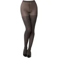 Bellivalini Dames Panty - 100 DEN - Halsterloos - Katoen - BLV-GI-1115 - Haze - S