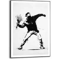 Reinders Schilderij Flower Thrower - 70 x 50 - Hout -