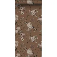 ESTAhome behang vintage bloemen terracotta bruin - 50 x 900 cm - 139408