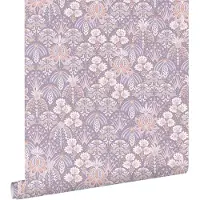 ESTAhome behang vintage bloemen in art nouveau stijl lila paars - 50 x 900 cm - 130970