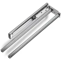 Sotech 2 stuks draaibare Handdoekhouders TED 2-armig chroom gepolijst (aluminium, 325 - 487 mm, uitschuifbaar) telescopische handdoekhouder geschikt voor badkamer of keuken
