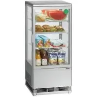 Bartscher Koelvitrine Bartscher, 3 roosters, zilver, 78L, 44(b)x96(h)x39(d), 230V/180W