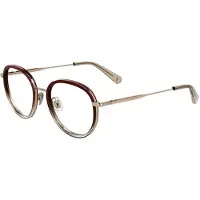 Longchamp LO2168 51/19/140 ROSE GOLD/BURGUNDY metalen bril voor dames LO2168