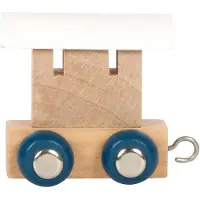 Small Foot - Houten Lettertrein Polar - Wagon Wit - 12 stuks
