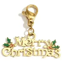 Yehwang Sieradenbedels van roestvrij staal, letter, casual, kerst, eenvoudige serie, damessieraden