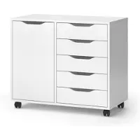 Vicco Otwin Dressoir – 40.6 x 61.5 cm met 5 laden en 1 deur Wit