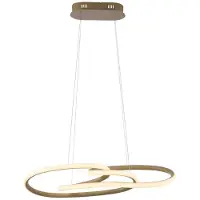 Paul Neuhaus Hanglamp TWIST, dimbaar, crème / amber, Woon-/ Eetkamer, Aluminium, Modern, hanglamp