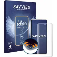 Savvies - Screenprotector voor Honor Magic V6 - Folie Beschermfolie transparant volledig dekking 4 Stuks