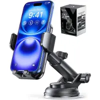 Vicon Telefoonhouder Auto - Voorruit / Dashboard / Ventilatierooster - 360° Draaibaar - GSM houder met zuignap voor Alle Telefoons