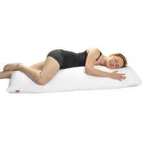 Mira Lang Kussen voor Zijslapers - Lichaamskussen - Lang Kussen - Wit - 145cm x 40cm x 12cm