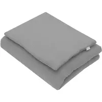 NEW BABY mousseline dekbedset 80x70 cm grijs - Babydekbed