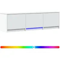 vidaXL TV-kast met LED Wit 140 x 34 x 40 cm Geconstrueerd hout