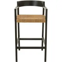 Jline Barstool emma teak black/brown
