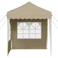 vidaXL Pop-up Feesttent 195 x 195 x 245 cm Crèmekleurig Oxford Stof