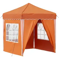 vidaXL Pop-up Feesttent 195 x 195 x 245 cm Oranje Oxford Stof