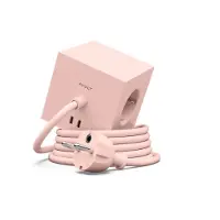 Avolt Square 1 stopcontact met USB-C 30W 1,8 m Old Pink