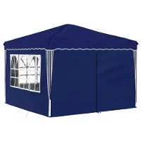 vidaXL Pop-up Feesttent 288 x 288 x 245 cm Blauw Oxford Stof