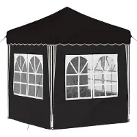 vidaXL Pop-up Feesttent 195 x 195 x 245 cm Zwart Oxford Stof