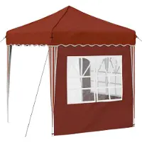 vidaXL Pop-up Feesttent 195 x 195 x 245 cm Terracotta Oxford Stof