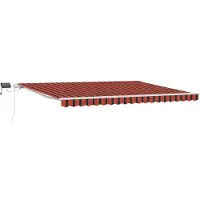 vidaXL Uitschuifbare luifel Oranje en bruin 450 × 350 cm