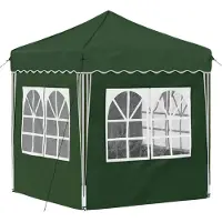 vidaXL Pop-up Feesttent 195 x 195 x 245 cm Groen Oxford Stof