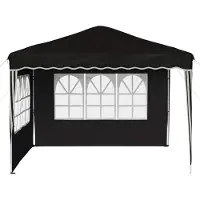 vidaXL Pop-up Feesttent 288 x 288 x 245 cm Zwart Oxford Stof