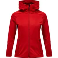 Peak Performance Vest Women Rider Essentials Midlayer Zip Hood Red Pompeian Red Pompeian-L
