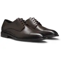 BOSS In Italië vervaardigde leren derbyschoenen met neusdetail Maat 41
