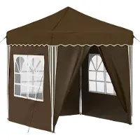vidaXL Pop-up Feesttent 195 x 195 x 245 cm Taupe Oxford Stof