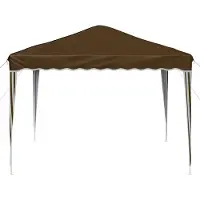 vidaXL Pop-up Feesttent 288 x 288 x 245 cm Taupe Oxford Stof