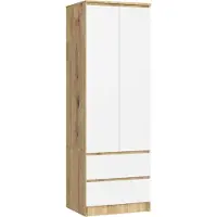 Akord Kledingkast STAR S60 met 2 Deuren en 2 Lades / Furniture Factory / Artisan Eik - Wit / 60 x 180 x 51 cm