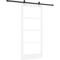 vidaXL Schuifdeur ORKDAL 93 x 202 cm Massief grenenhout en glas