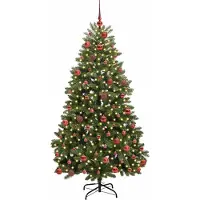 vidaXL Kunstkerstboom met 300 LED Groen 180 cm PVC en Metalen