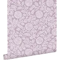 ESTAhome behang vintage bloemen lila paars - 50 x 900 cm - 131515