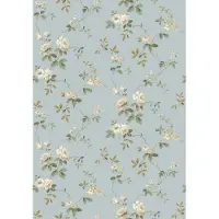 Boråstapeter Vliesbehang 8087 - Anno II - Bloemen Blauw - 53cm x 10.05m