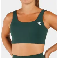 ZEUZ Dames Sport BH Longline – Medium Support Fitness - Bosgroen - L