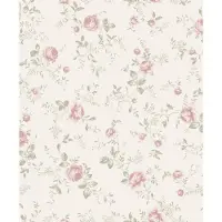 Boråstapeter Vliesbehang 6928 - Newbie2 - Bloemen Wit - 53cm x 10.05m