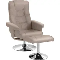 DOMUS Springfield-Recliner & Hocker - Cappuccino