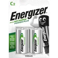 Energizer Batterij Power Plus C 2500 mAh Nikkel-metaalhydride (NiMH) 1.2 V 2 Stuks