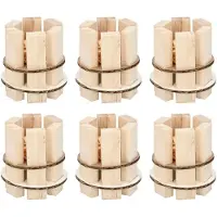 Nobrand Aanstekerhout, 7,5 x 8 cm, hout, naturel, 6 stuks